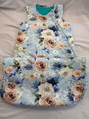 🐥 Posh Peanut NWOT Bamboo Teal Quilted Baby Blanket/sleeping bag/sack